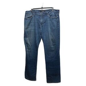 JOE'S Relaxed Fit Men's‎ 40x34 Blue Denim Jeans Classic Straight Destroyed Hem